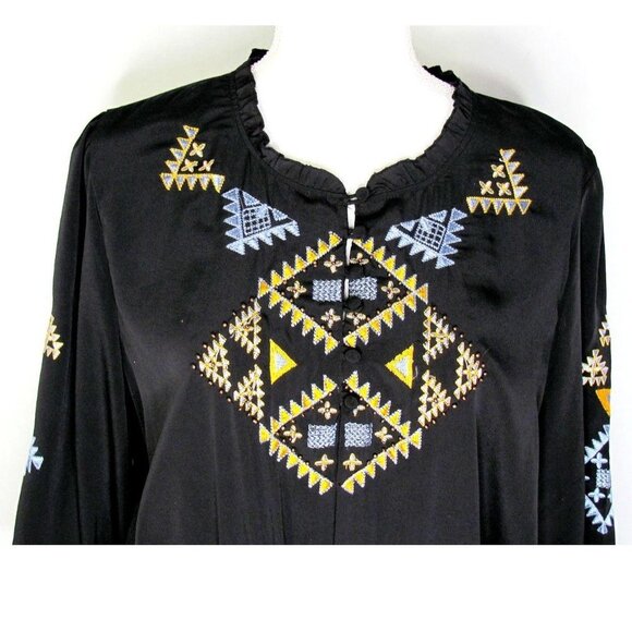 Stitch & Lace Mini Dress Embroidered Scalloped Hem - Picture 3 of 12